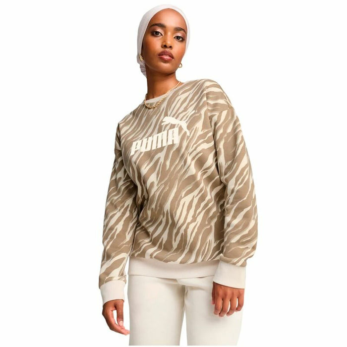 Hanorac fără Glugă Femei Puma Essentials+ Animal Aop Crew Fl Mujer - WALTI WALTI