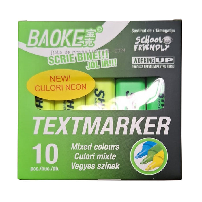 BAOKE SF Textmarker Clasic Mix 10 Bucati WALTI