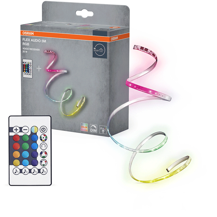 Banda LED OSRAM 5M, 20W, RGB, telecomanda, 5m WALTI