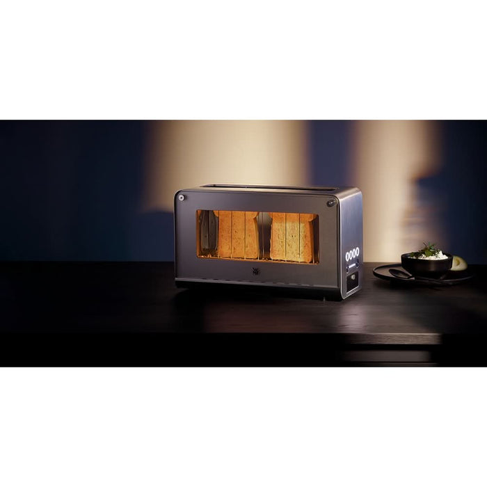 Prajitor de paine WMF Lono Glass 414140011, 2 felii, 1300W, gri-argintiu WALTI