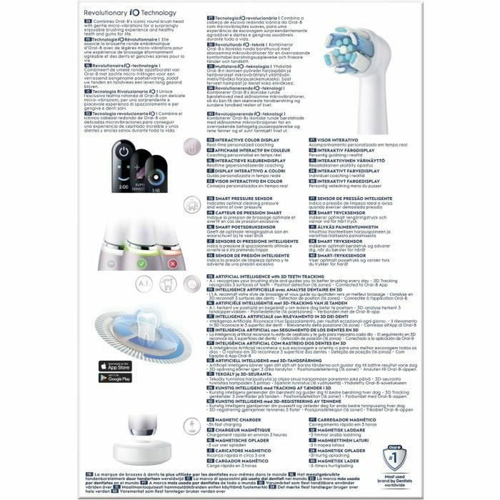 Perie de Dinți Electrică Oral-B Serie iO9s (2 Piese) (2 Unități) - WALTI WALTI