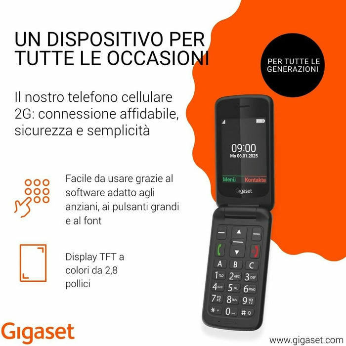 Telefon Mobil Gigaset S30853-H1231-R101 2,8" 32 MB RAM Negru - WALTI WALTI