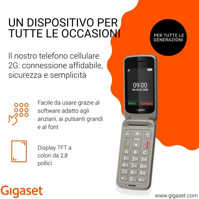 Smartphone Gigaset S30853-H1231-R102 2,8" Gri - WALTI WALTI
