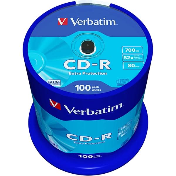 CD-R VERBATIM 43411, 52x, 700MB, 100buc WALTI