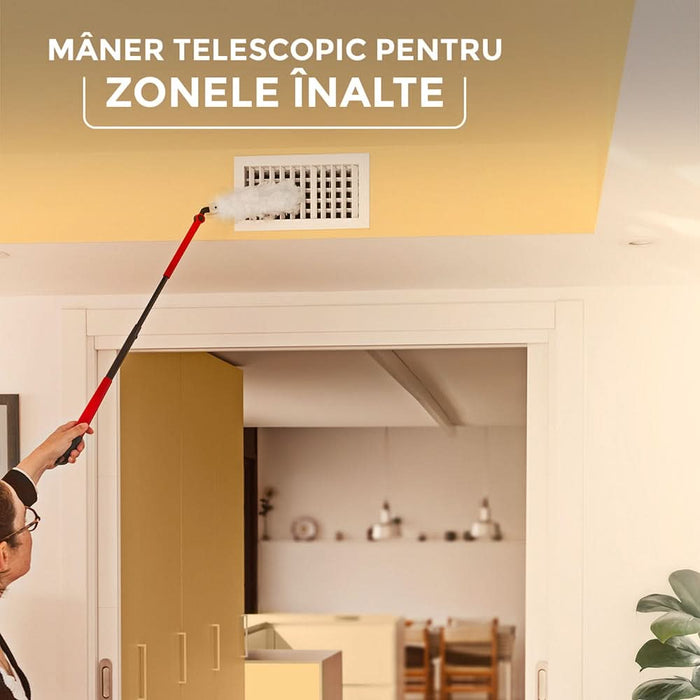 Pamatuf pentru praf VILEDA Flex & Catch, maner lung + 1 rezerva WALTI