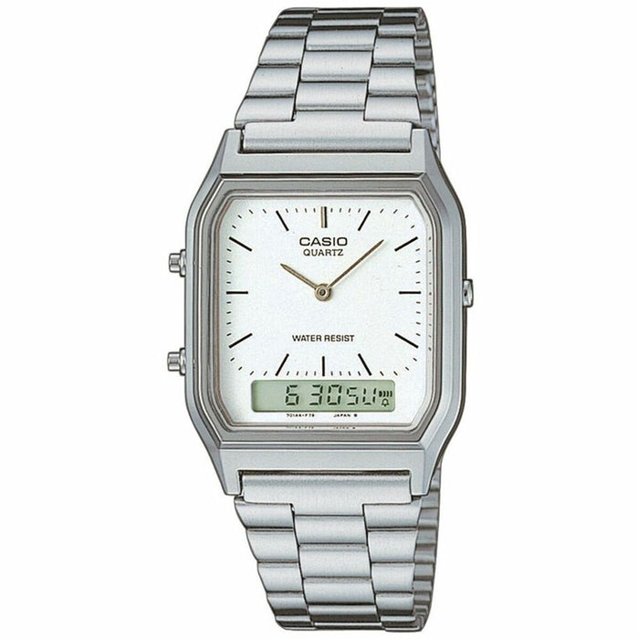 Ceas Unisex Casio AQ-230A-7DMQYES Alb Argintiu (Ø 38,5 mm) (Ø 29 mm) - WALTI WALTI