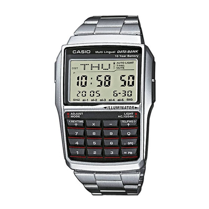 Ceas Bărbați Casio DATABANK CALCULATOR STEEL Negru Argintiu - WALTI WALTI