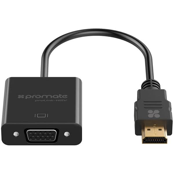 Adaptor HDMI-VGA PROMATE proLink-H2V, placat aur, negru WALTI