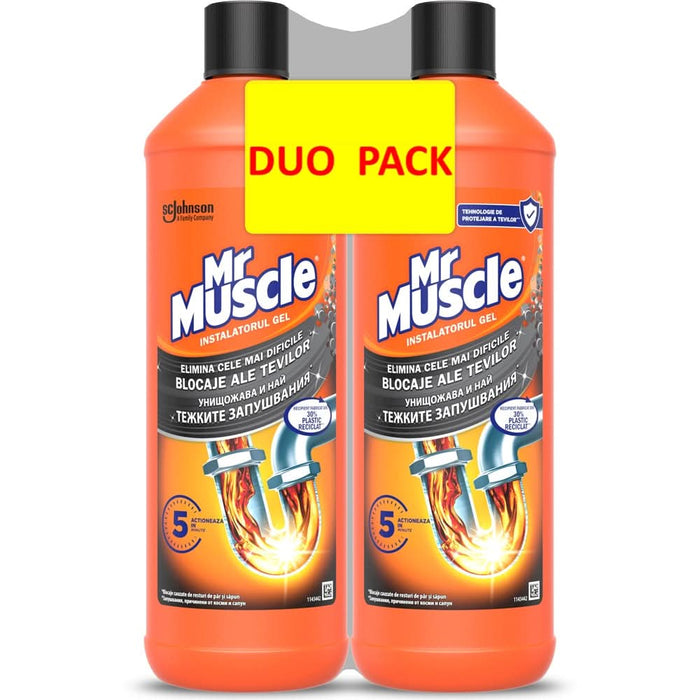 Gel pentru desfundat tevi MR. MUSCLE, 2 x 1000ml - WALTI WALTI