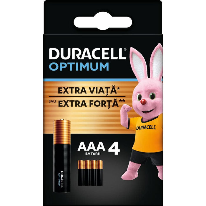 Baterii DURACELL LR3 optimum AAA, 4 bucati WALTI