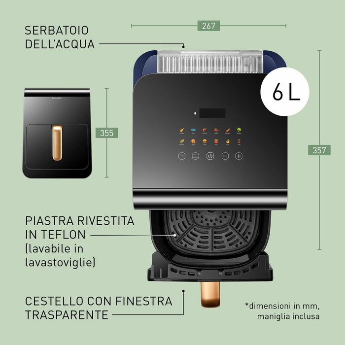 Friteuză cu Aer Panasonic NF-CC600AXE 1450 W 6 L - WALTI WALTI