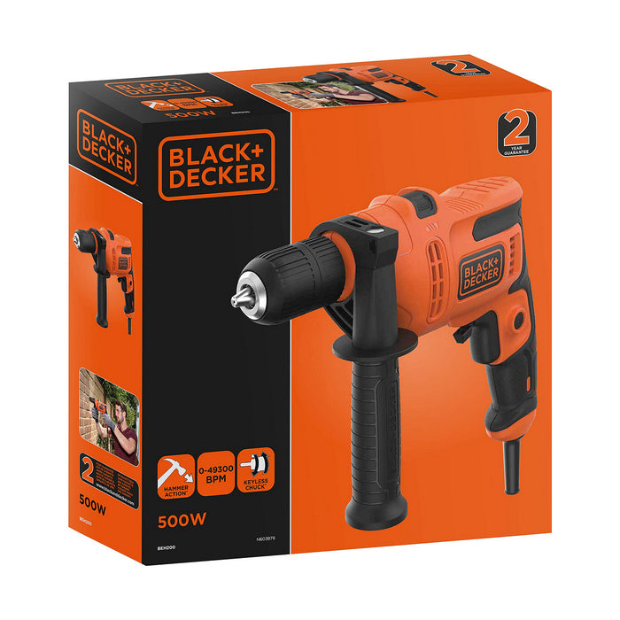 Set burghiu și accesorii Black & Decker BEH200-QS 500 W 230 V 230-240 V - WALTI WALTI