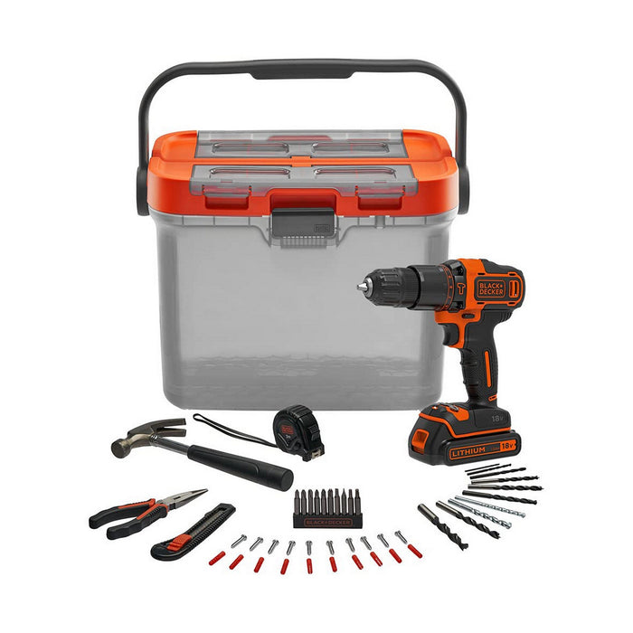 Set burghiu și accesorii Black & Decker bcksb05-qw 18 V - WALTI WALTI