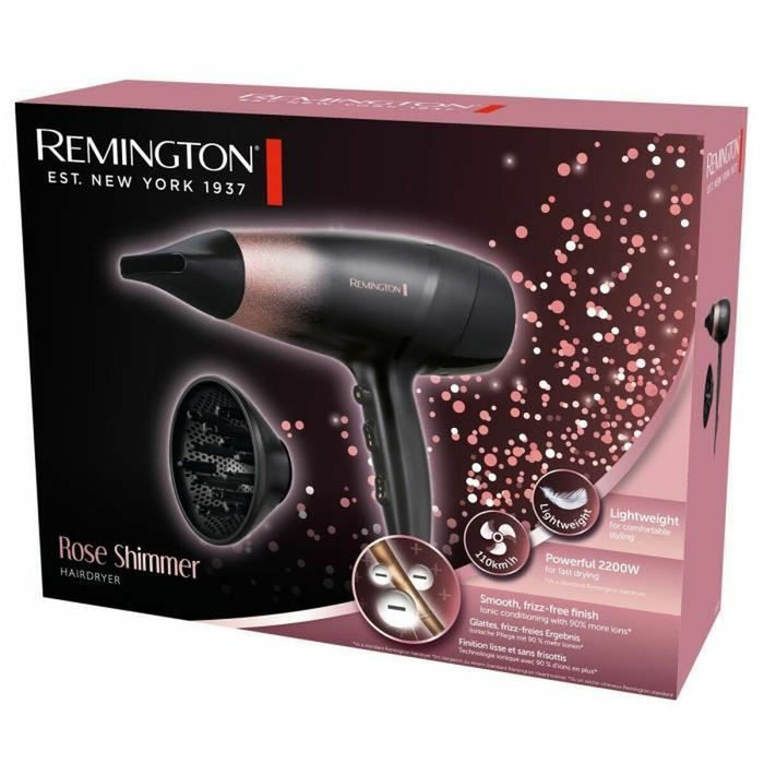 Uscător de Păr Remington D5305 Negru Roz 2200 W - WALTI WALTI