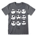 Tricou cu Mânecă Scurtă Unisex The Nightmare Before Christmas Many Faces Gri închis - WALTI WALTI