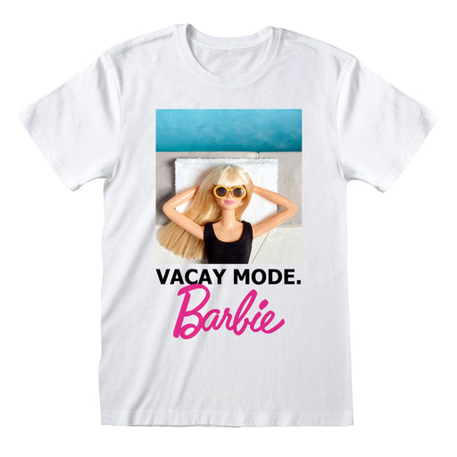 Tricou cu Mânecă Scurtă Barbie Vacay Mode Alb Unisex - WALTI WALTI