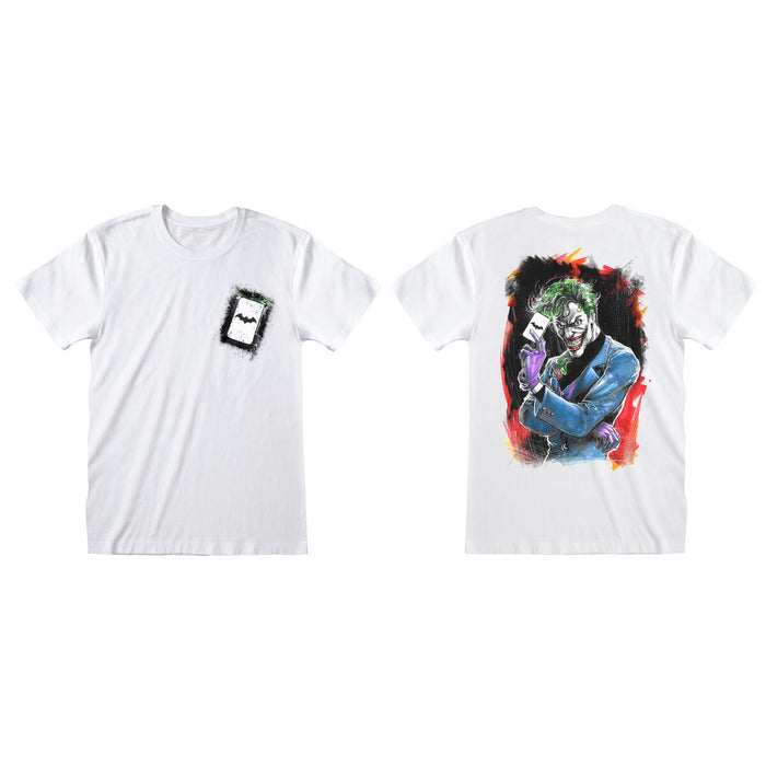 Tricou cu Mânecă Scurtă DC Comics Batman Card Alb Unisex - WALTI WALTI