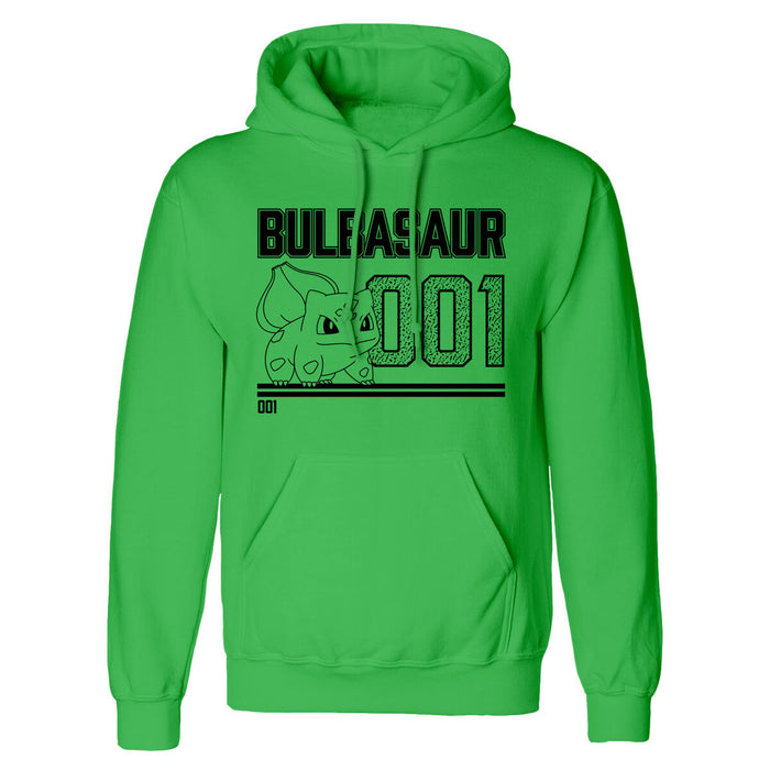 Hanorac cu Glugă Unisex Pokémon Bulbasaur Line Art Verde - WALTI WALTI