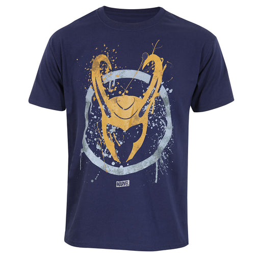 Tricou cu Mânecă Scurtă Marvel Splatter Logo Albastru Unisex - WALTI WALTI
