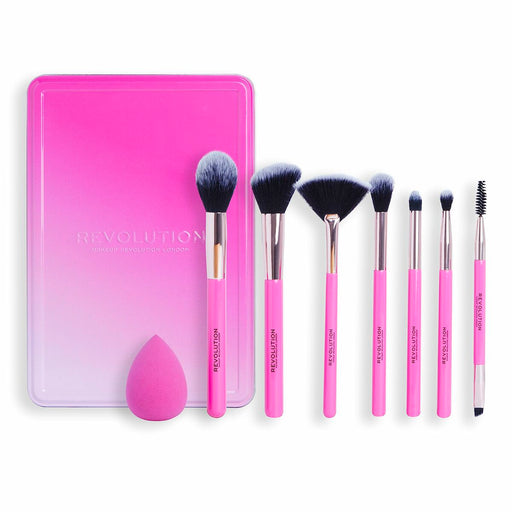 Set de Pensule de Machiaj Revolution Make Up The Brush Edit Roz 8 Piese - WALTI WALTI