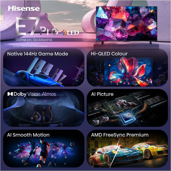Televizor HI-QLED Smart HISENSE 50E7S PRO, Ultra HD 4K, HDR, 126cm - WALTI WALTI