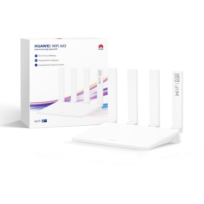 Router Wireless Gigabit HUAWEI WiFi AX3 AX3000, Wi-Fi 6, Dual-band 574 + 2402 Mbps, alb WALTI