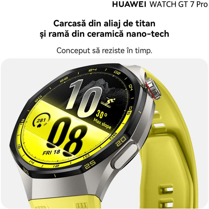 Smartwatch HUAWEI Watch GT 7 Pro, 46mm, GPS, Android/iOS, Yellow - WALTI WALTI
