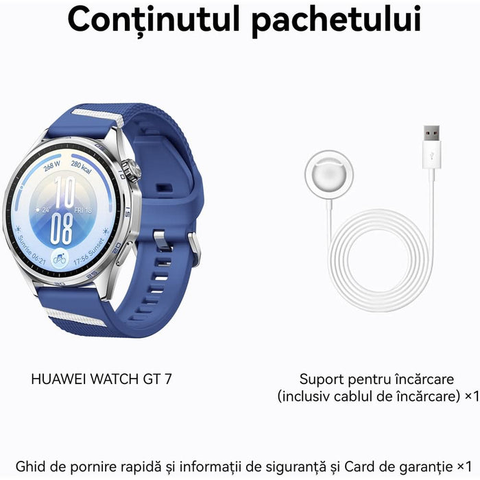 Smartwatch HUAWEI Watch GT 7, 46mm, GPS, Android/iOS, Blue - WALTI WALTI