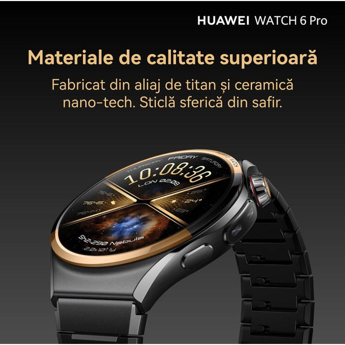 Smartwatch HUAWEI Watch 6 Pro Space Edition, 46mm, LTE, Wi-Fi, Android/iOS, Black WALTI