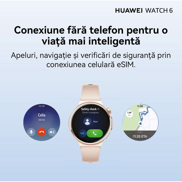 Smartwatch HUAWEI Watch 6, 42mm, LTE, Wi-Fi, Android/iOS, Gold - WALTI WALTI