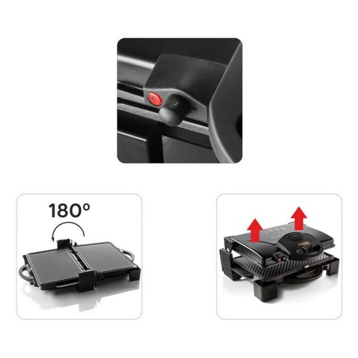 Grill Haeger GR-190.008A 1900W Negru Oțel inoxidabil - WALTI WALTI