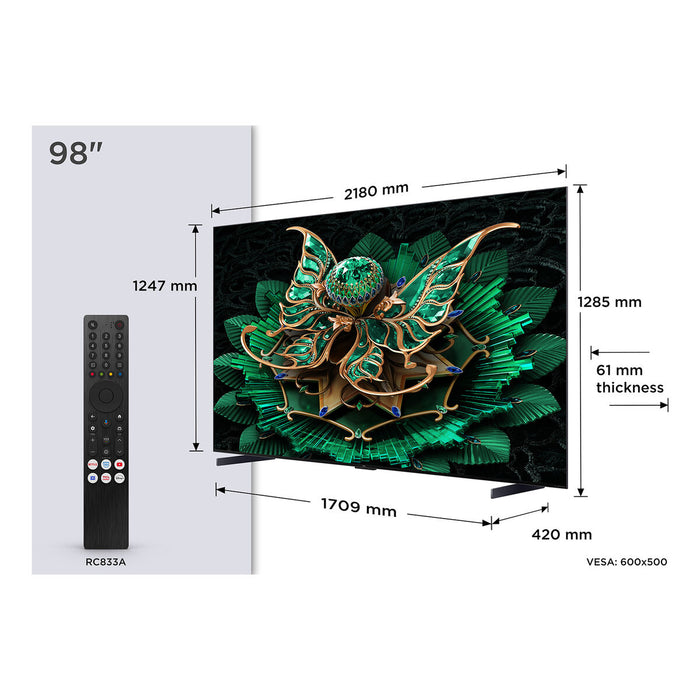 Smart TV TCL 98C7K 98" 4K Ultra HD HDR QD Mini LED - WALTI WALTI