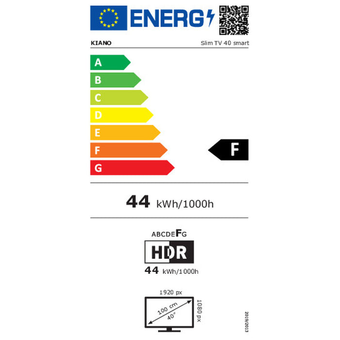 Smart TV Kiano Slim Full HD 39,5" Direct-LED - WALTI