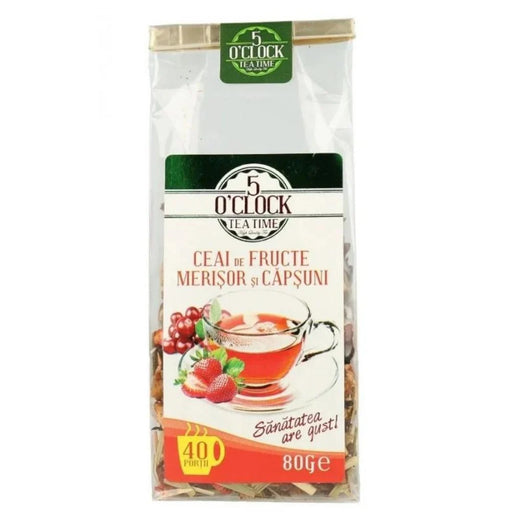 5 O'CLOCK TEA Ceai Merisoare si Capsuni 80 g - WALTI WALTI
