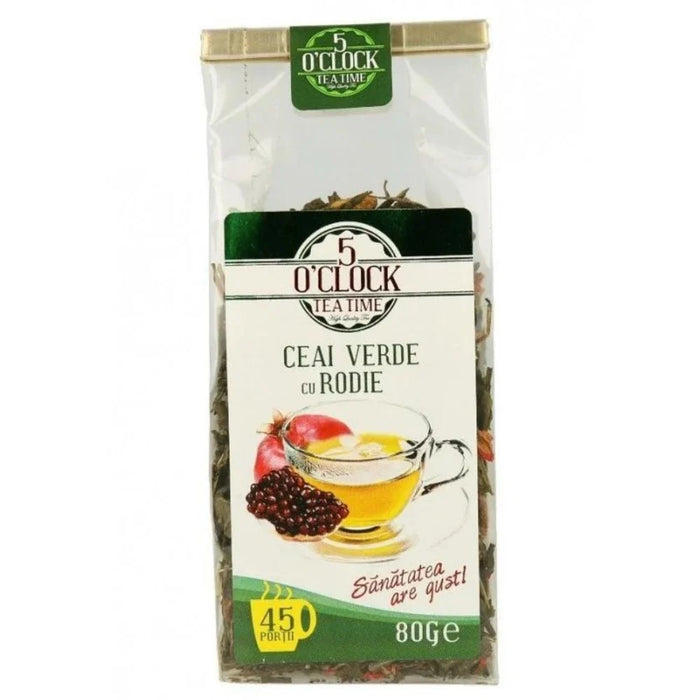 5 O'CLOCK TEA Ceai Verde cu Rodie 80 g - WALTI WALTI