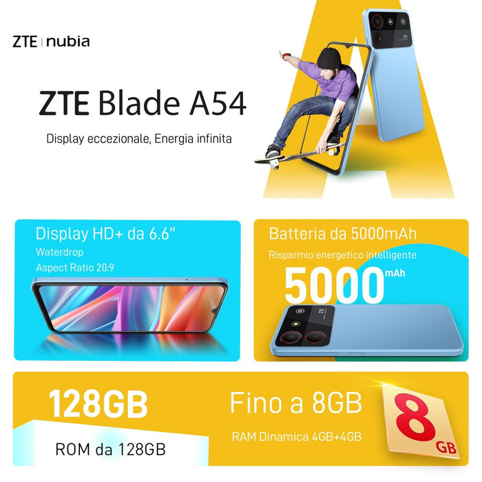 Smartphone ZTE Blade A54 6,6" Octa Core 4 GB RAM 128 GB Gri - WALTI WALTI