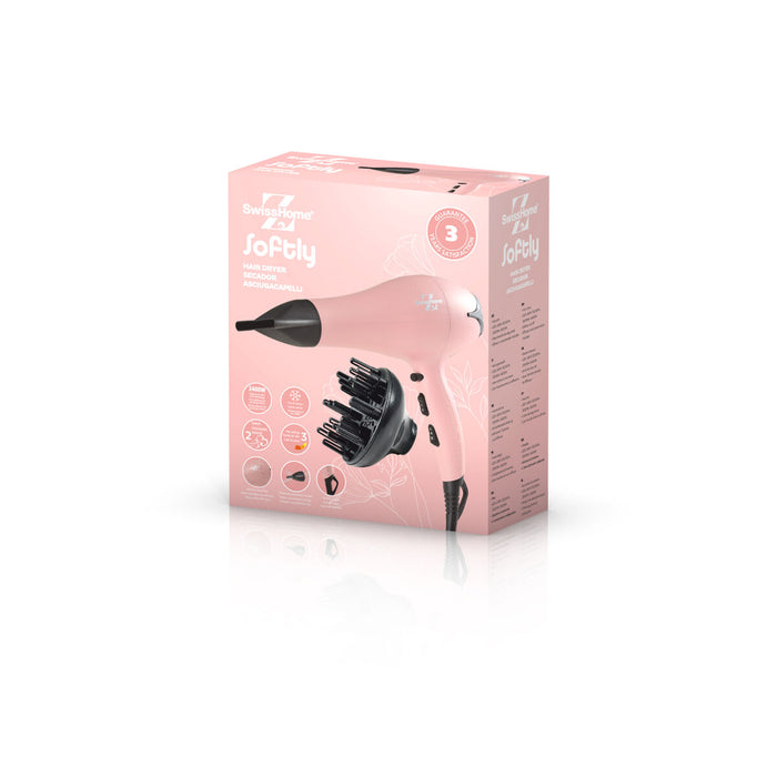 Uscător de Păr SwissHome Softly Roz 2400 W - WALTI WALTI