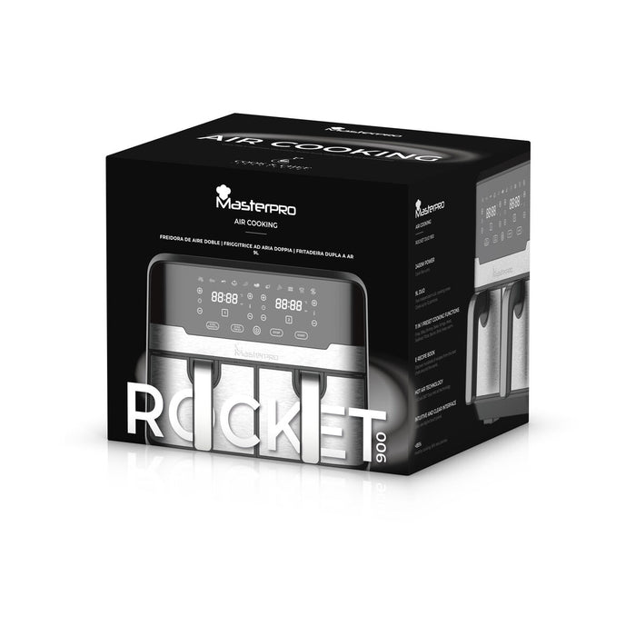 Friteuză cu Aer Masterpro Rocket Duo 900 2400 W 9 L Negru - WALTI WALTI