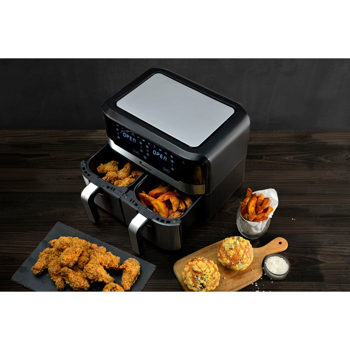 Friteuză cu Aer Masterpro Rocket Duo 900 2400 W 9 L Negru - WALTI WALTI