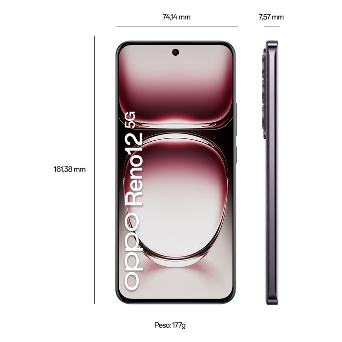Smartphone Oppo Reno12 5G 6,7" 12 GB RAM 256 GB Maro Negru Dual SIM - WALTI WALTI