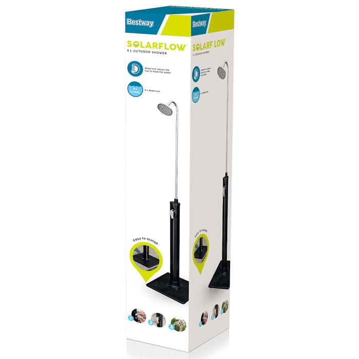 Duș de exterior Solar Flow, negru, 8 L - WALTI WALTI