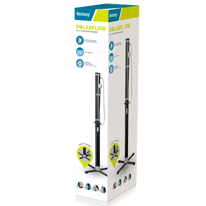 Duș de exterior Solar Flow, negru, 20 L - WALTI WALTI