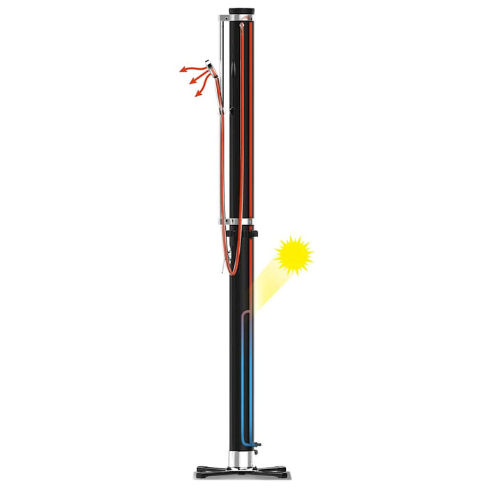 Duș de exterior Solar Flow, negru, 20 L - WALTI WALTI