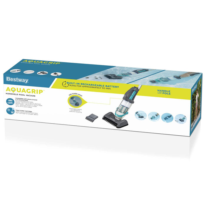 Aspirator pentru piscină cu benzi LED Gri 610 cm ABS și Oțel - WALTI WALTI