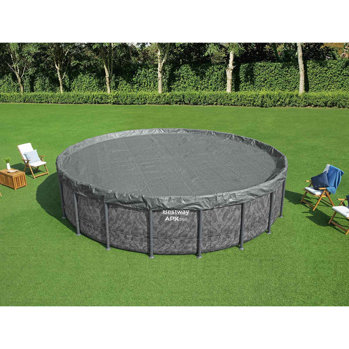 Husă pentru piscină Ø6,1 m Rotund Poliester Gri - WALTI WALTI