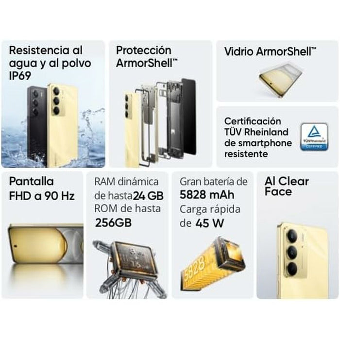 Smartphone Realme C75 8-128 GD Octa Core 8 GB RAM 128 GB Aur 6,72" - WALTI WALTI