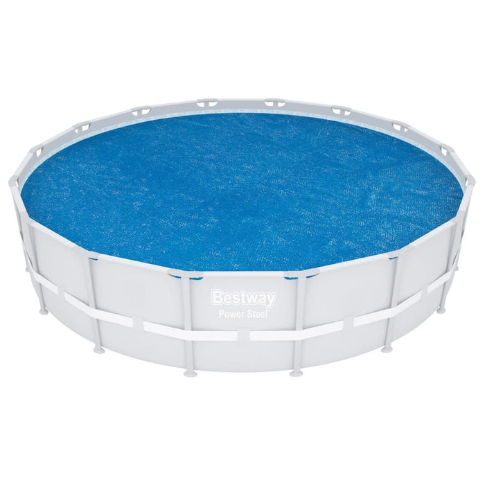 Bestway Husă solară pentru piscină Flowclear, albastru, 462 cm, rotund WALTI