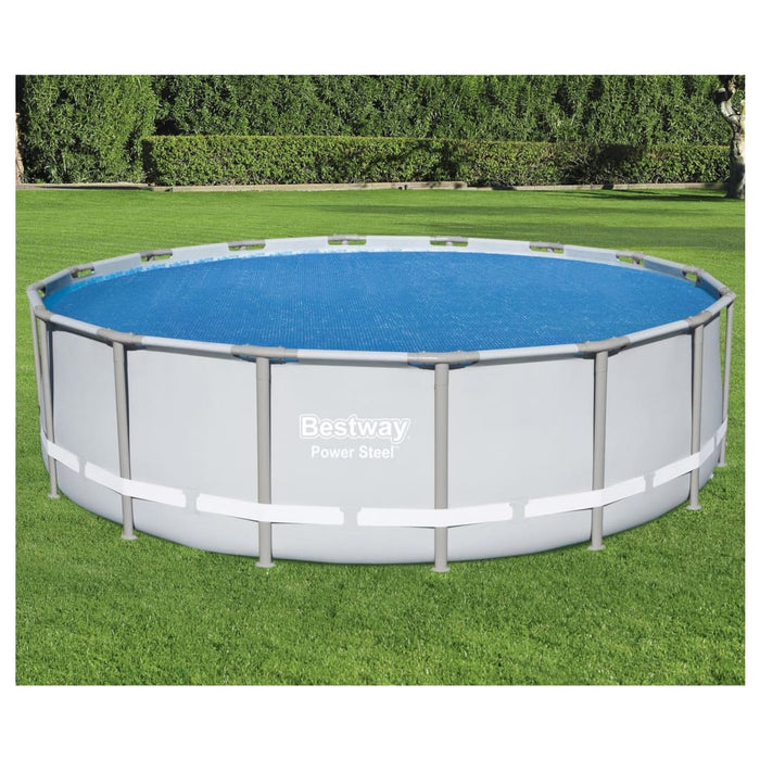 Bestway Husă solară pentru piscină Flowclear, albastru, 462 cm, rotund WALTI