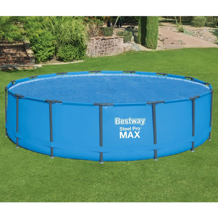 Bestway Husă solară pentru piscină Flowclear, albastru, 462 cm, rotund WALTI