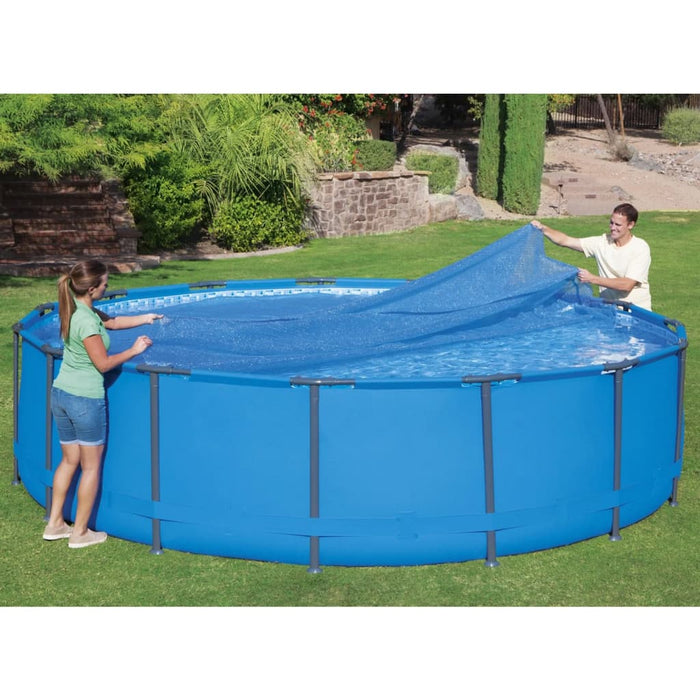 Bestway Husă solară pentru piscină Flowclear, albastru, 462 cm, rotund WALTI